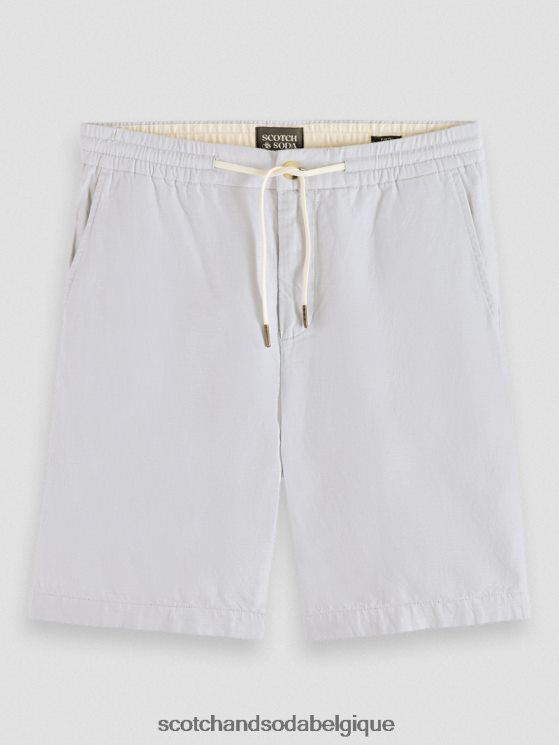 vêtements Scotch & Soda le bermuda en lin mélangé préféré- Scotch and Soda femme gris clair 6BZRBF599