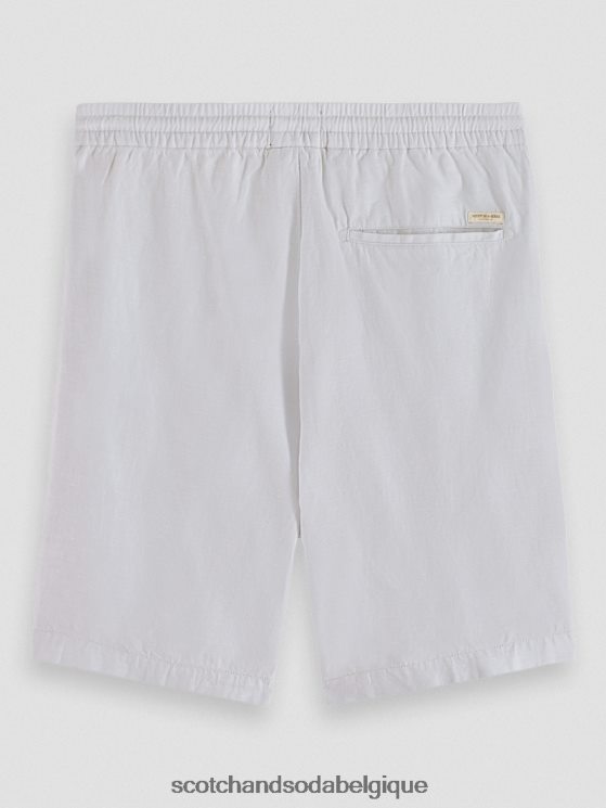 vêtements Scotch & Soda le bermuda en lin mélangé préféré- Scotch and Soda femme gris clair 6BZRBF599