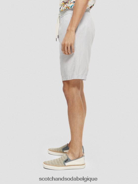 vêtements Scotch & Soda le bermuda en lin mélangé préféré- Scotch and Soda femme gris clair 6BZRBF599