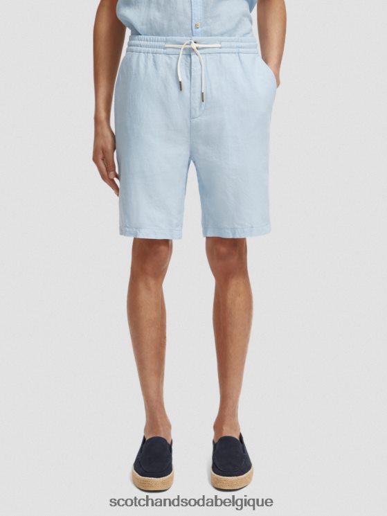 vêtements Scotch & Soda le bermuda en lin mélangé préféré- Scotch and Soda shop near me ciel 6BZRBF603