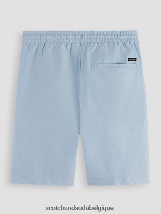 vêtements Scotch & Soda le bermuda en lin mélangé préféré- Scotch and Soda shop near me ciel 6BZRBF603