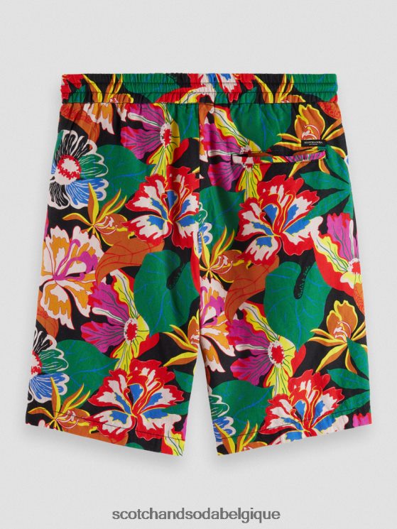 vêtements Scotch & Soda le bermuda en lin mélangé préféré- Scotch and Soda shop online aop floral noir 6BZRBF611
