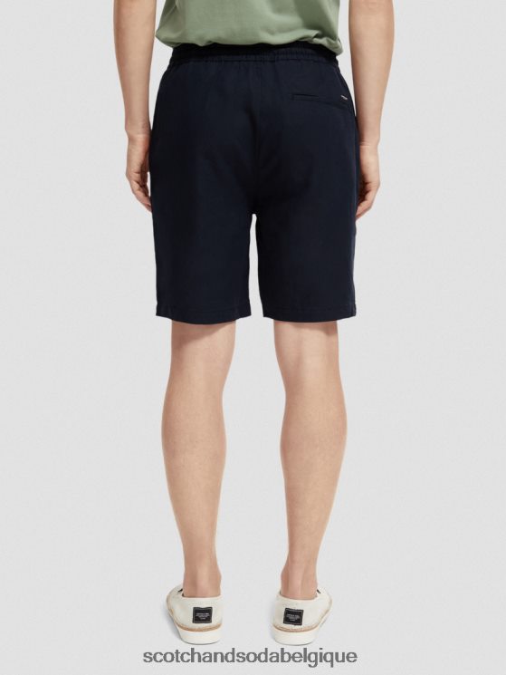 vêtements Scotch & Soda le bermuda en lin mélangé préféré- Scotch and Soda shop online marin 6BZRBF602