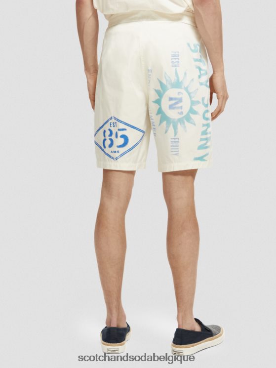 vêtements Scotch & Soda le bermuda imprimé préféré- Scotch and Soda Liﾨﾨge impression de timbre 6BZRBF618