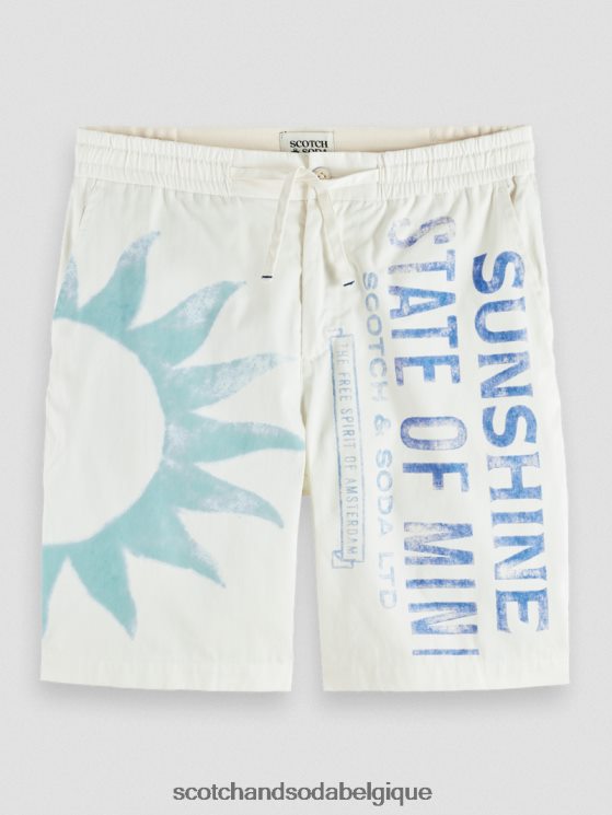 vêtements Scotch & Soda le bermuda imprimé préféré- Scotch and Soda Liﾨﾨge impression de timbre 6BZRBF618