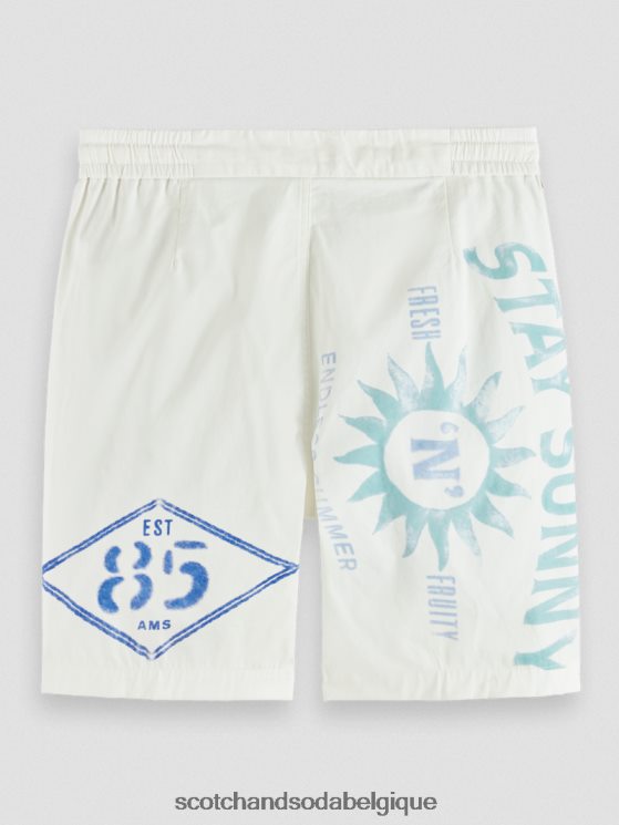 vêtements Scotch & Soda le bermuda imprimé préféré- Scotch and Soda Liﾨﾨge impression de timbre 6BZRBF618