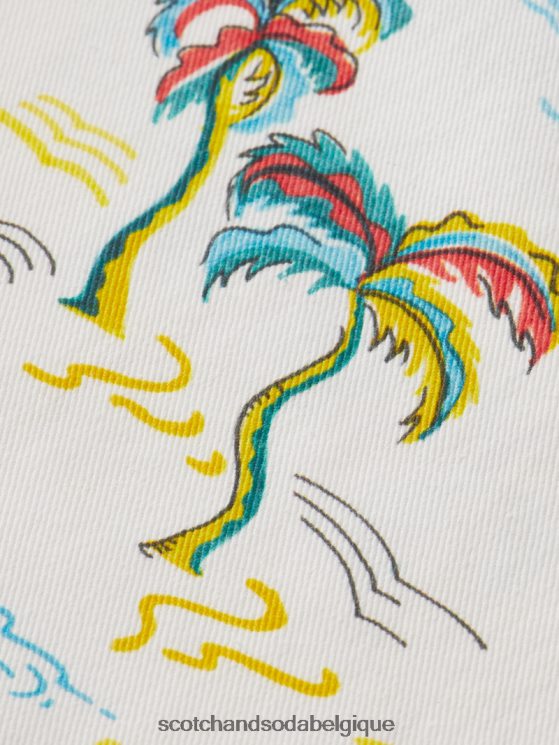 vêtements Scotch & Soda le bermuda imprimé préféré- Scotch and Soda femme île aux palmiers blancs aop 6BZRBF626