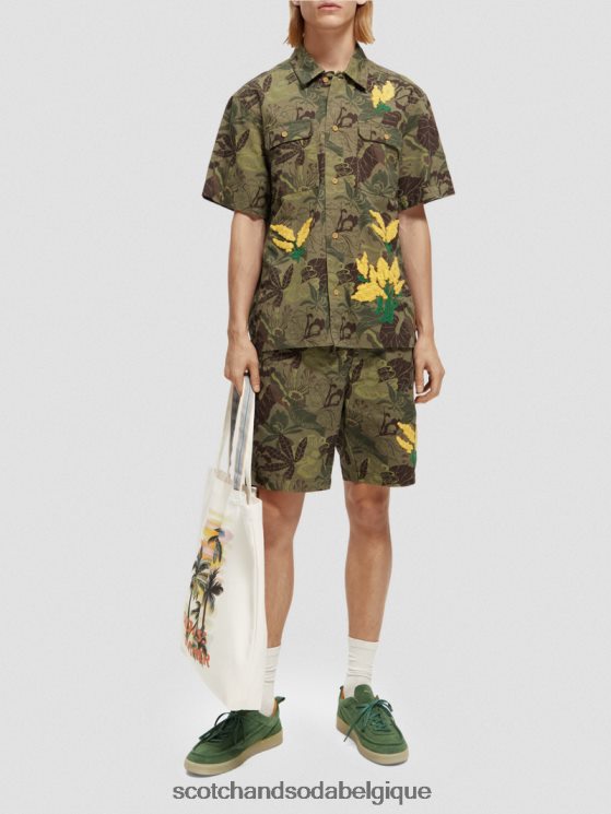 vêtements Scotch & Soda le bermuda imprimé préféré- Scotch and Soda parfum camouflage floral 6BZRBF610