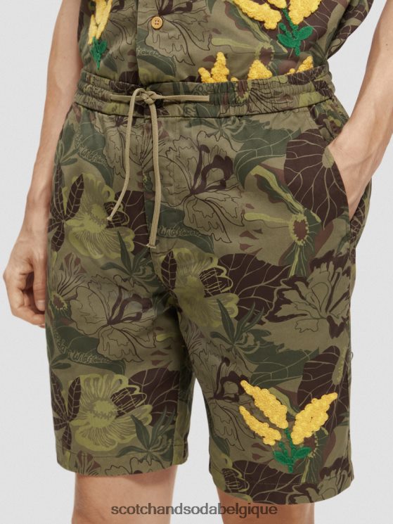 vêtements Scotch & Soda le bermuda imprimé préféré- Scotch and Soda parfum camouflage floral 6BZRBF610