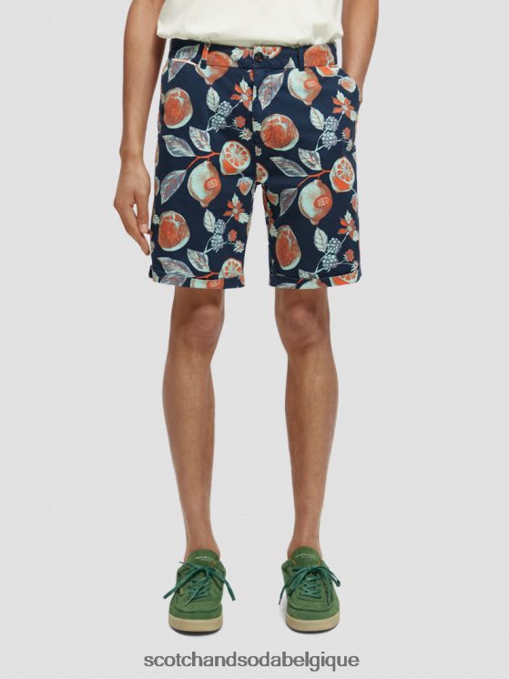 vêtements Scotch & Soda le short chino imprimé Stuart- Scotch and Soda Bruxelles fruits de la marine aop 6BZRBF624