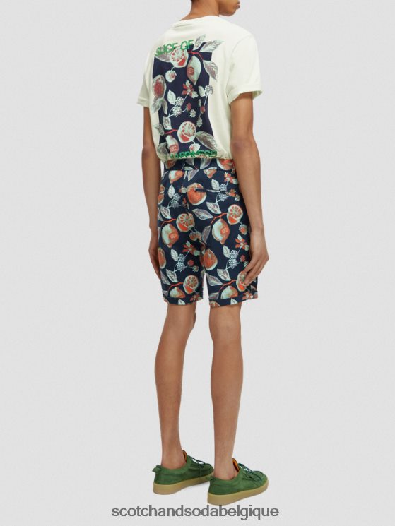 vêtements Scotch & Soda le short chino imprimé Stuart- Scotch and Soda Bruxelles fruits de la marine aop 6BZRBF624