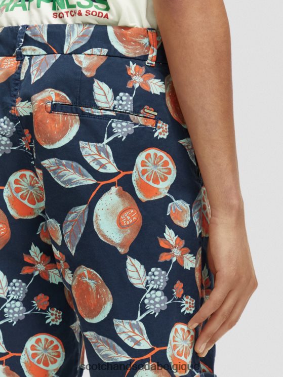 vêtements Scotch & Soda le short chino imprimé Stuart- Scotch and Soda Bruxelles fruits de la marine aop 6BZRBF624