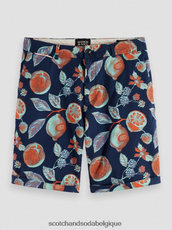 vêtements Scotch & Soda le short chino imprimé Stuart- Scotch and Soda Bruxelles fruits de la marine aop 6BZRBF624