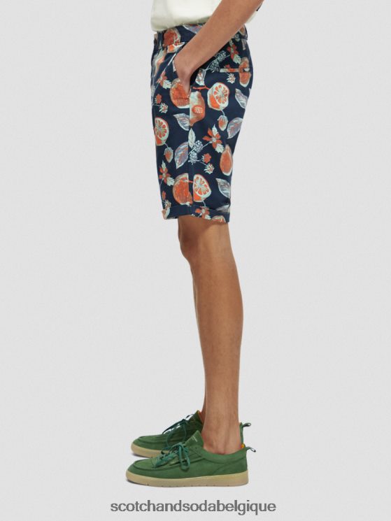vêtements Scotch & Soda le short chino imprimé Stuart- Scotch and Soda Bruxelles fruits de la marine aop 6BZRBF624