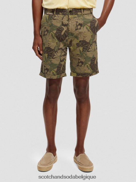 vêtements Scotch & Soda le short chino imprimé Stuart- Scotch and Soda outlet camouflage floral 6BZRBF622