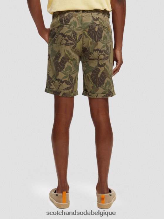 vêtements Scotch & Soda le short chino imprimé Stuart- Scotch and Soda outlet camouflage floral 6BZRBF622