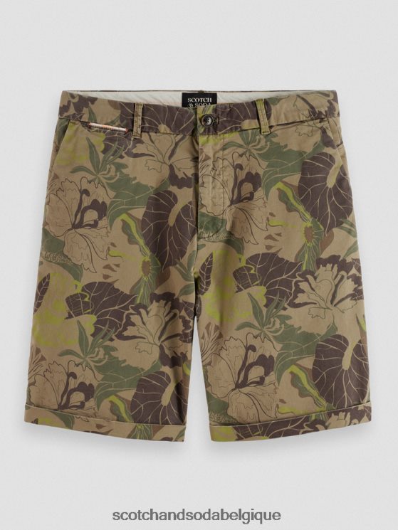 vêtements Scotch & Soda le short chino imprimé Stuart- Scotch and Soda outlet camouflage floral 6BZRBF622
