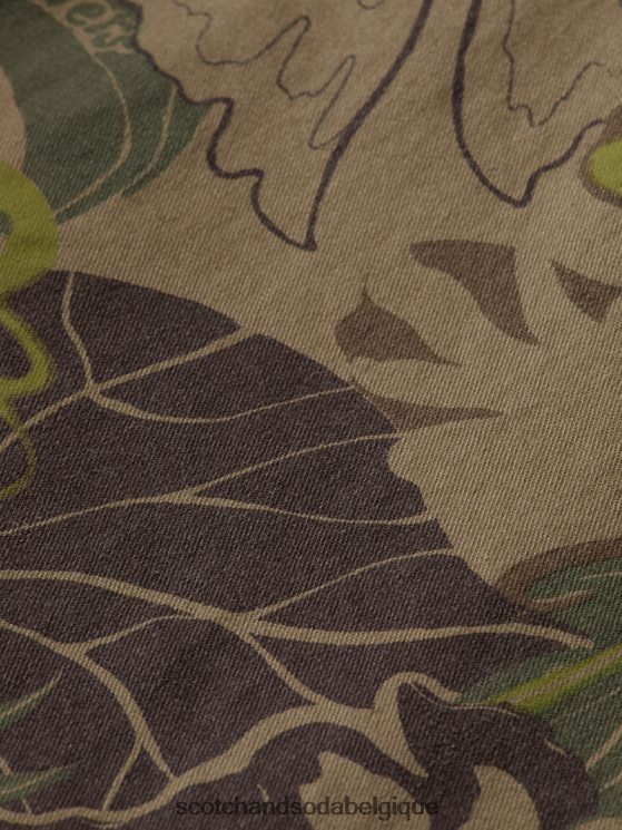 vêtements Scotch & Soda le short chino imprimé Stuart- Scotch and Soda outlet camouflage floral 6BZRBF622