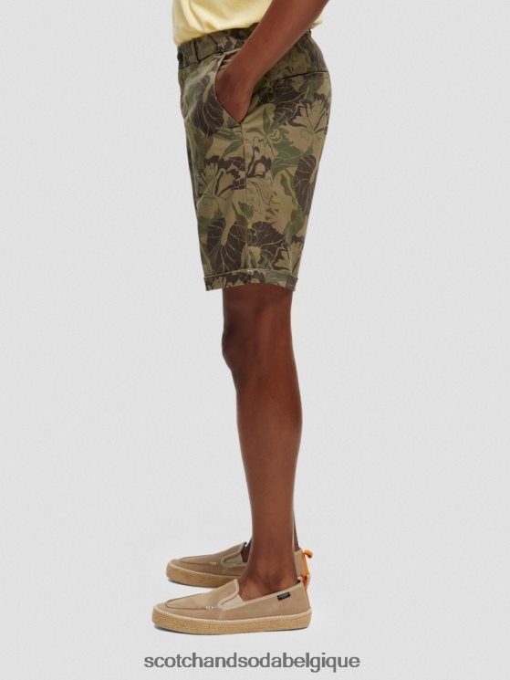 vêtements Scotch & Soda le short chino imprimé Stuart- Scotch and Soda outlet camouflage floral 6BZRBF622