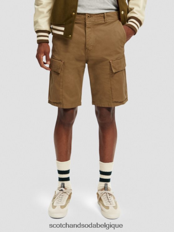 vêtements Scotch & Soda short cargo coupe décontractée- Scotch and Soda parfum kaki 6BZRBF619