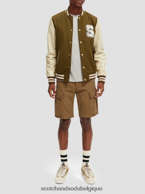 vêtements Scotch & Soda short cargo coupe décontractée- Scotch and Soda parfum kaki 6BZRBF619