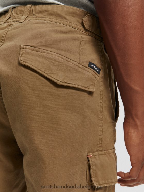 vêtements Scotch & Soda short cargo coupe décontractée- Scotch and Soda parfum kaki 6BZRBF619