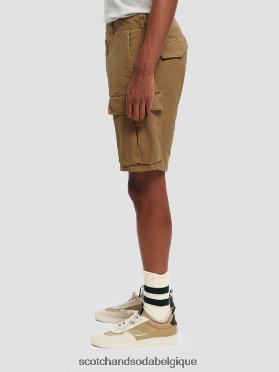 vêtements Scotch & Soda short cargo coupe décontractée- Scotch and Soda parfum kaki 6BZRBF619