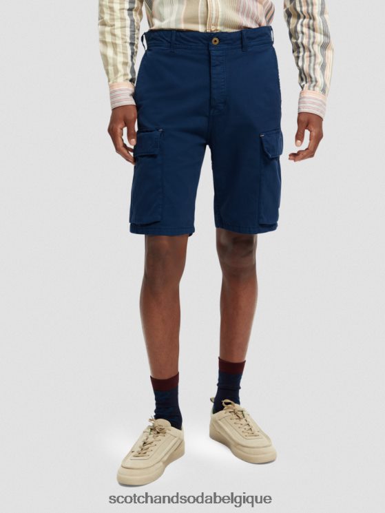 vêtements Scotch & Soda short cargo coupe décontractée- Scotch and Soda shop online marin 6BZRBF620