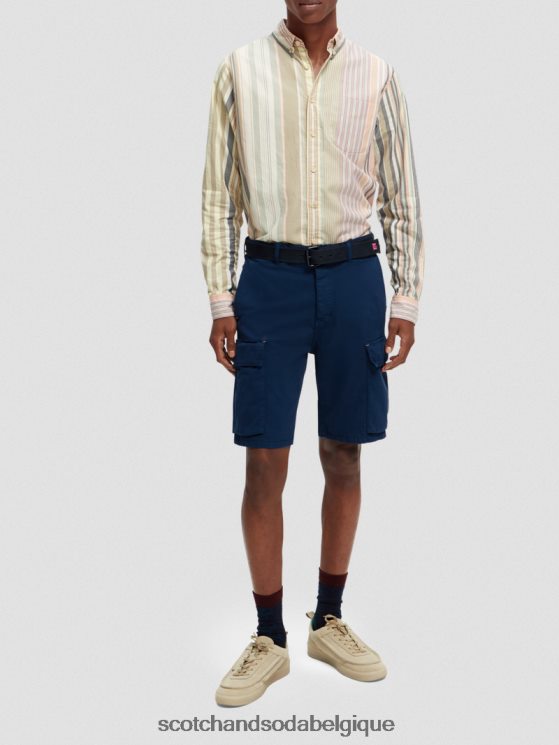 vêtements Scotch & Soda short cargo coupe décontractée- Scotch and Soda shop online marin 6BZRBF620