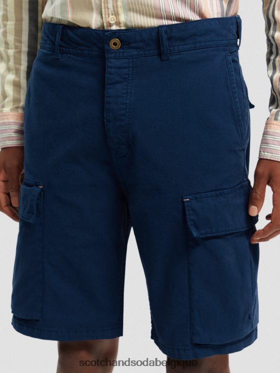 vêtements Scotch & Soda short cargo coupe décontractée- Scotch and Soda shop online marin 6BZRBF620