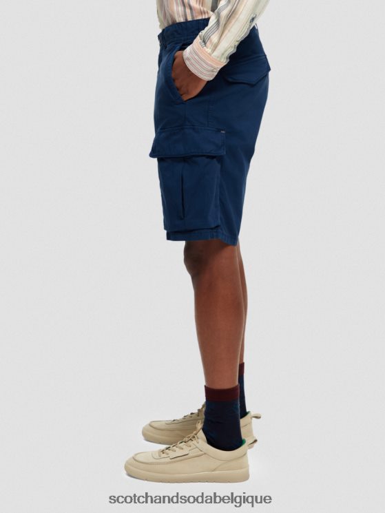 vêtements Scotch & Soda short cargo coupe décontractée- Scotch and Soda shop online marin 6BZRBF620