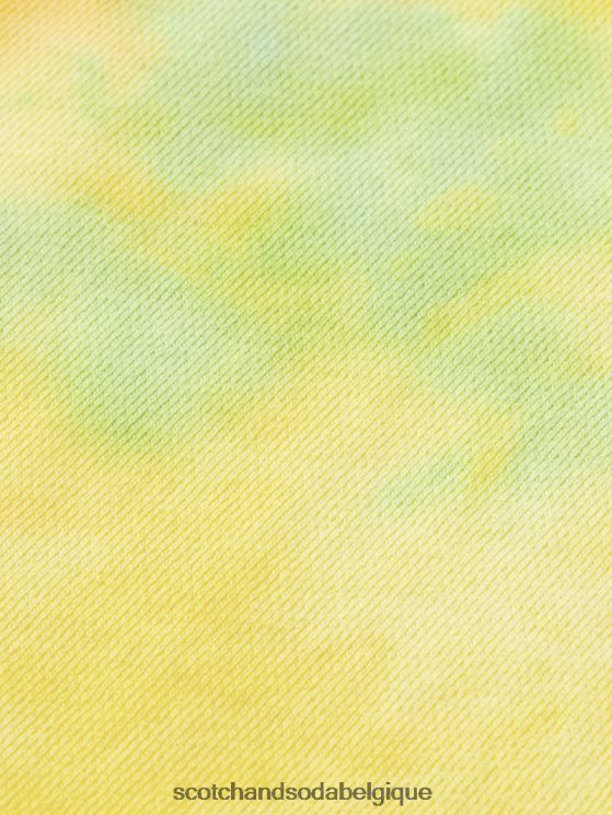 vêtements Scotch & Soda short en molleton tie-dye coupe décontractée- Scotch and Soda Belgique teinture de cravate jaune 6BZRBF614