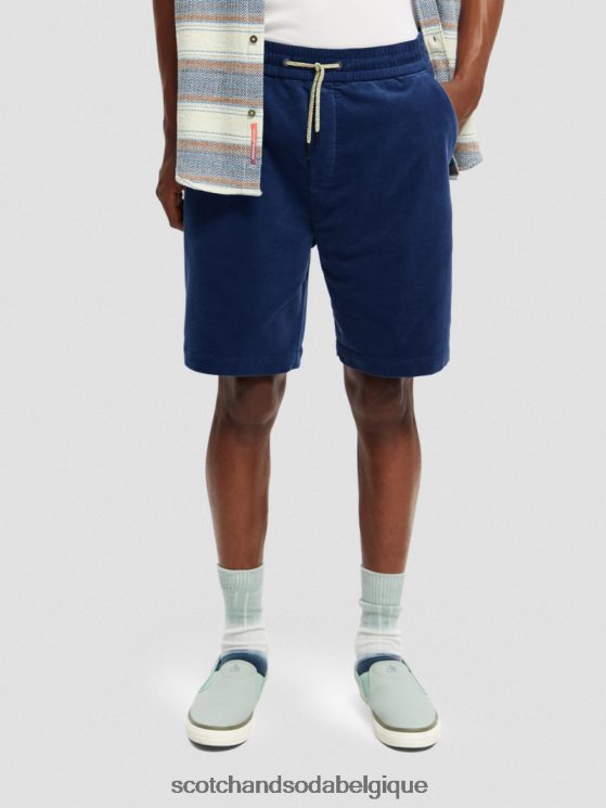 vêtements Scotch & Soda short en velours côtelé coupe décontractée en coton biologique- Scotch and Soda Belgique marin 6BZRBF596