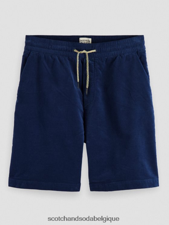 vêtements Scotch & Soda short en velours côtelé coupe décontractée en coton biologique- Scotch and Soda Belgique marin 6BZRBF596