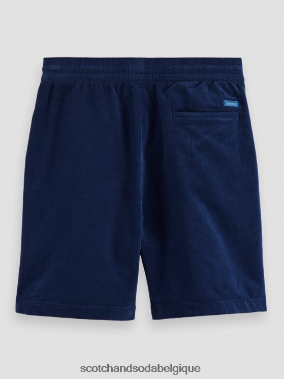 vêtements Scotch & Soda short en velours côtelé coupe décontractée en coton biologique- Scotch and Soda Belgique marin 6BZRBF596
