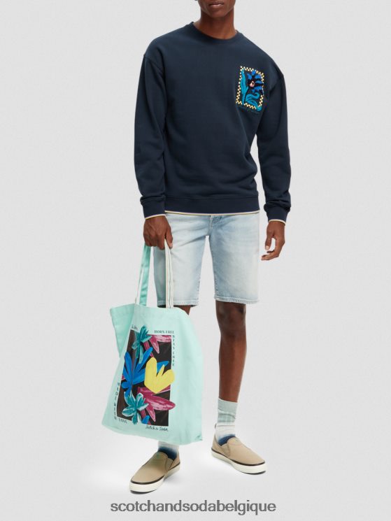 vêtements Scotch & Soda sweat ample à motif floral biologique- Scotch and Soda shop near me nuit 6BZRBF504