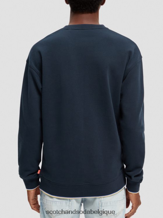 vêtements Scotch & Soda sweat ample à motif floral biologique- Scotch and Soda shop near me nuit 6BZRBF504