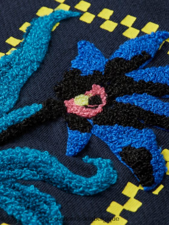 vêtements Scotch & Soda sweat ample à motif floral biologique- Scotch and Soda shop near me nuit 6BZRBF504