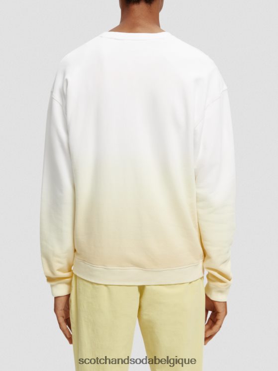 vêtements Scotch & Soda sweat ample à motif floral biologique- Scotch and Soda shop online blanc 6BZRBF503