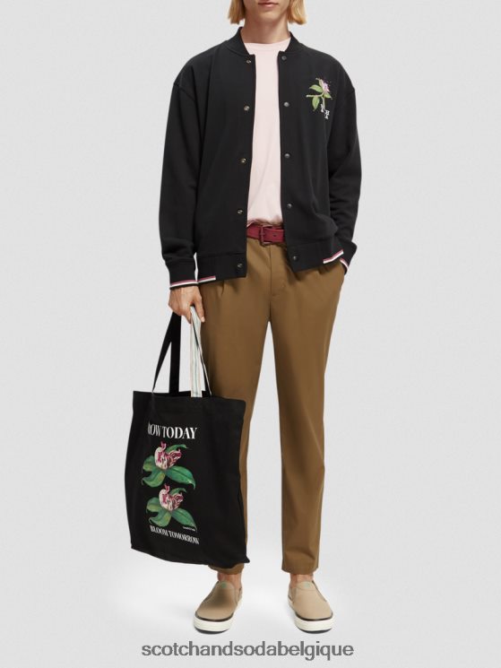 vêtements Scotch & Soda sweat bomber à motif felpa- Scotch and Soda Liﾨﾨge noir 6BZRBF519