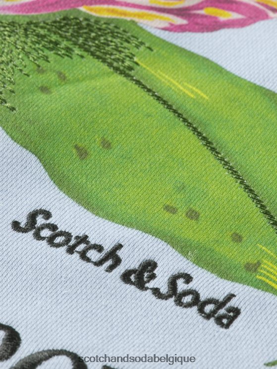 vêtements Scotch & Soda sweat bomber à motif felpa- Scotch and Soda femme gris clair 6BZRBF518