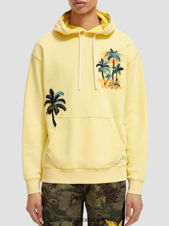 vêtements Scotch & Soda sweat à capuche coupe décontractée- Scotch and Soda Bruxelles soleil 6BZRBF552