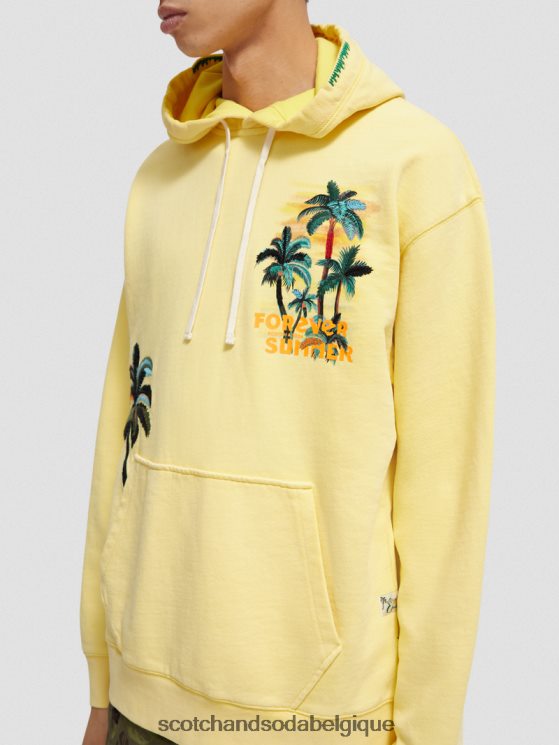 vêtements Scotch & Soda sweat à capuche coupe décontractée- Scotch and Soda Bruxelles soleil 6BZRBF552