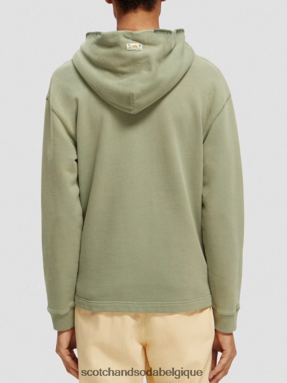 vêtements Scotch & Soda sweat à capuche coupe décontractée- Scotch and Soda Liﾨﾨge armée 6BZRBF555