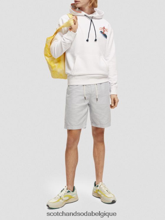 vêtements Scotch & Soda sweat à capuche coupe décontractée- Scotch and Soda parfum blanc 6BZRBF547