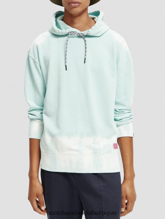 vêtements Scotch & Soda sweat à capuche en coton biologique tie-dye- Scotch and Soda Belgique combinaison c 6BZRBF551