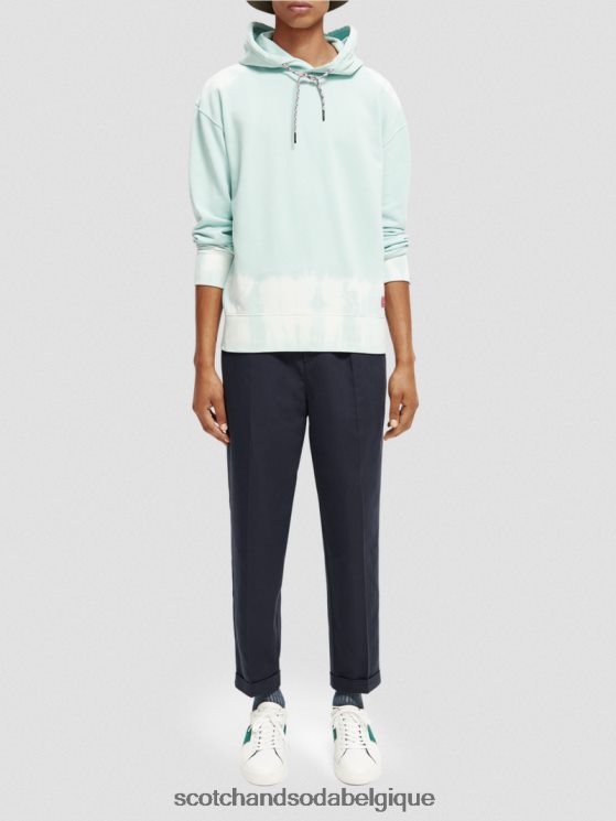 vêtements Scotch & Soda sweat à capuche en coton biologique tie-dye- Scotch and Soda Belgique combinaison c 6BZRBF551