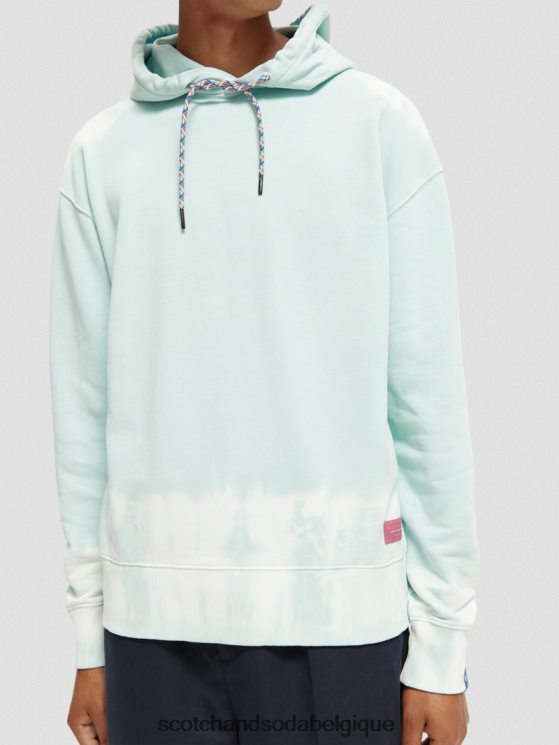 vêtements Scotch & Soda sweat à capuche en coton biologique tie-dye- Scotch and Soda Belgique combinaison c 6BZRBF551