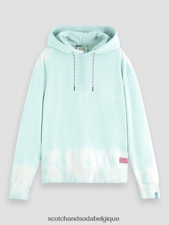 vêtements Scotch & Soda sweat à capuche en coton biologique tie-dye- Scotch and Soda Belgique combinaison c 6BZRBF551