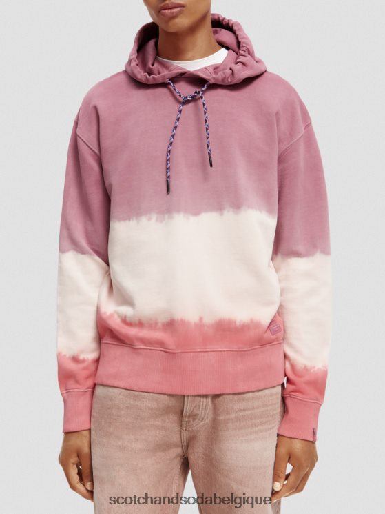 vêtements Scotch & Soda sweat à capuche en coton biologique tie-dye- Scotch and Soda outlet combo d 6BZRBF550